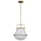 Nuvo Valdora 1-Light Pendant 14 in. Natural Brass White Opal Glass 60/7863 - alternate 1